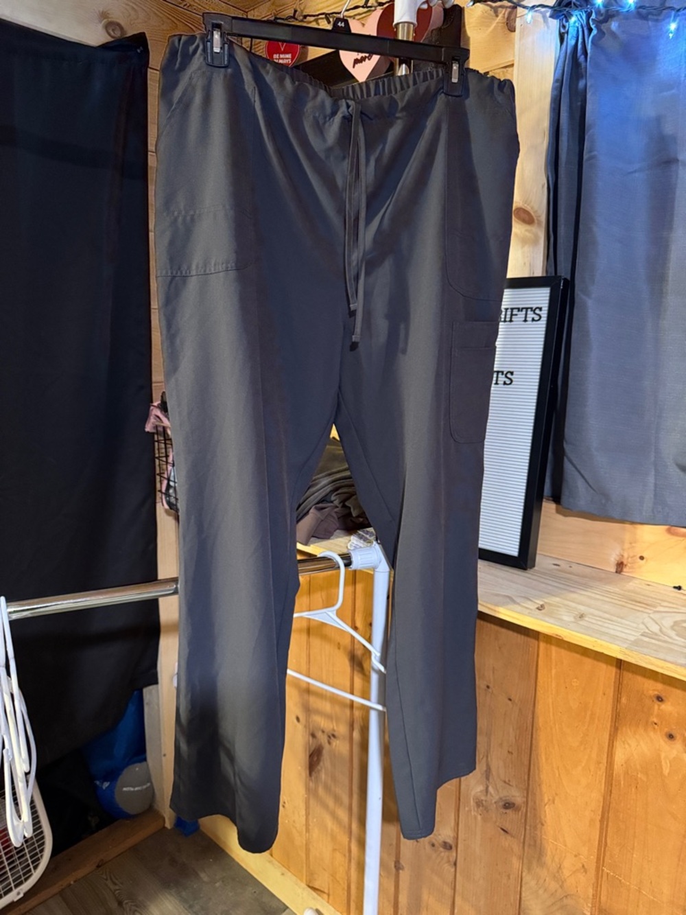 Scrubstar Straight-Leg Scrub Pants in Charcoal Gray